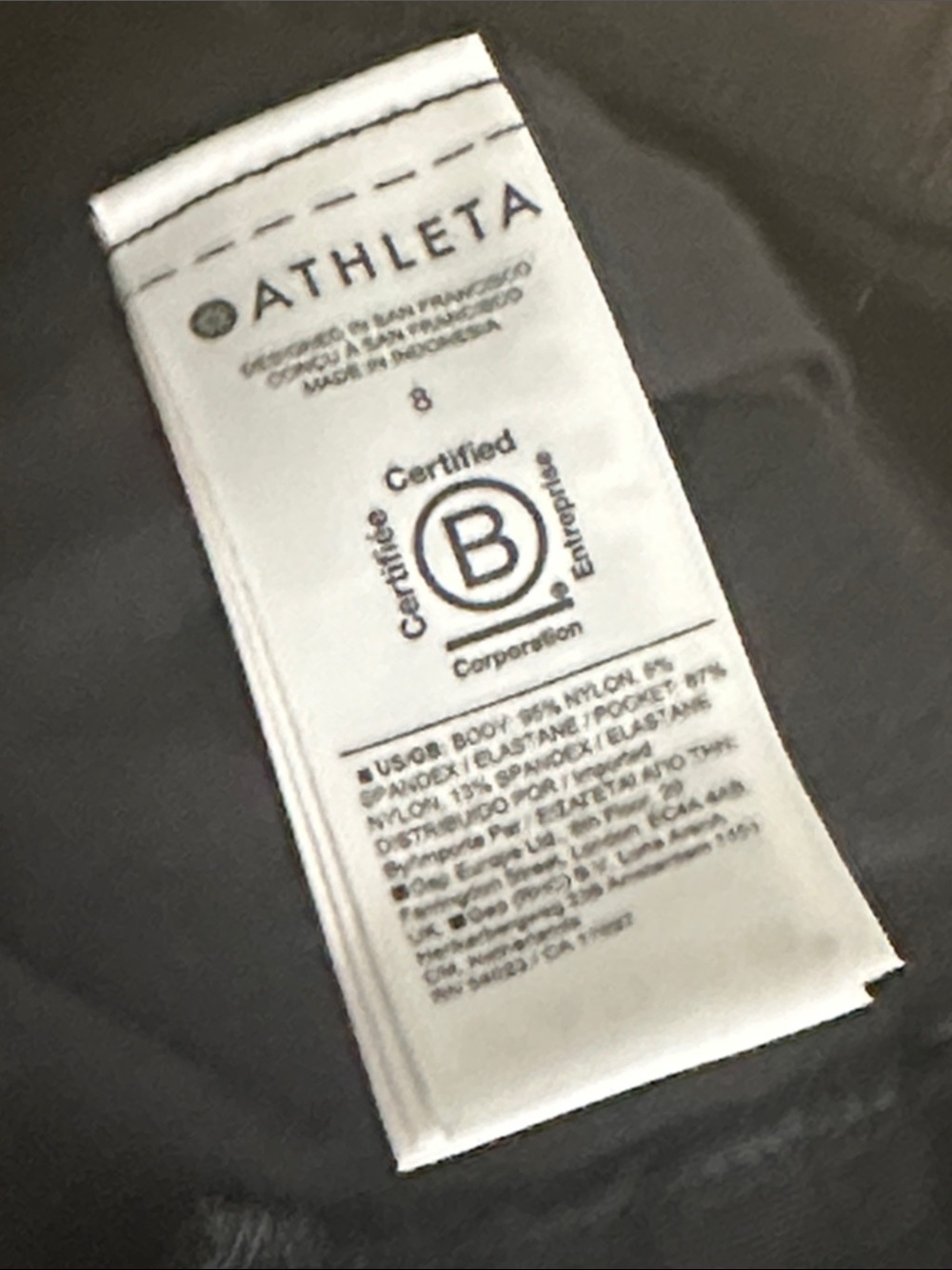 Athleta Black Active jogger Pants with Zip Pockets size 8 active wear. Casual - Picture 7 of 8